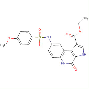 3H-Pyrrolo[2,3-c]quinoline-1-carboxylic acid,4,5-dihydro-8-[[(4-methoxyphenyl)sulfonyl]amino]-4-oxo-, ethyl ester molecular structure