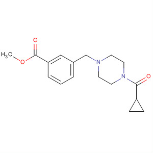 Benzoic acid, 3-[[4-(cyclopropylcarbonyl)-1-piperazinyl]methyl]-, methylester molecular structure