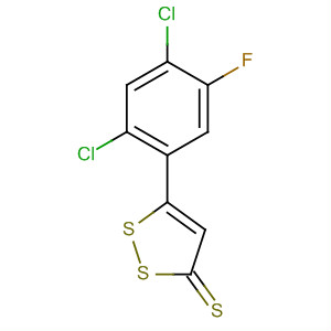 3H-1,2-Dithiole-3-thione, 5-(2,4-dichloro-5-fluorophenyl)- molecular structure