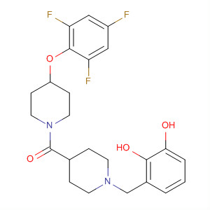 Methanone,[1-[(2,3-dihydroxyphenyl)methyl]-4-piperidinyl][4-(2,4,6-trifluorophenoxy)-1-piperidinyl]- molecular structure
