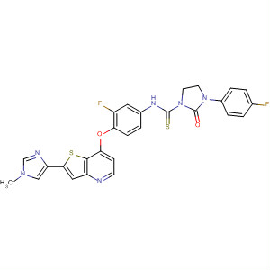 1-Imidazolidinecarbothioamide,N-[3-fluoro-4-[[2-(1-methyl-1H-imidazol-4-yl)thieno[3,2-b]pyridin-7-yl]oxy]phenyl]-3-(4-fluorophenyl)-2-oxo-