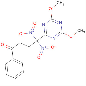 1-Butanone, 4-(4,6-dimethoxy-1,3,5-triazin-2-yl)-4,4-dinitro-1-phenyl- molecular structure