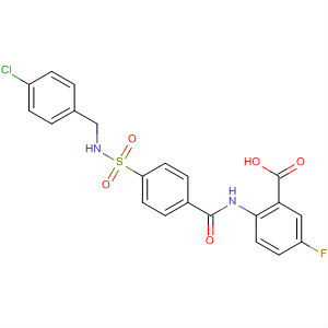 Benzoic acid,2-[[4-[[(4-chlorophenyl)methylamino]sulfonyl]benzoyl]amino]-5-fluoro- molecular structure