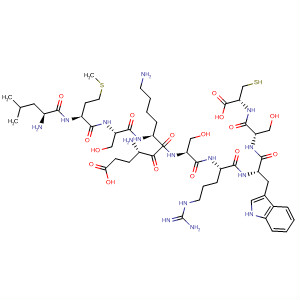 L-Cysteine,L-leucyl-L-methionyl-L-seryl-L-a-glutamyl-L-lysyl-L-seryl-L-arginyl-L-tryptophyl-L-seryl- molecular structure