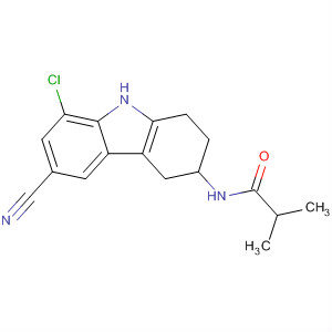 Propanamide,N-(8-chloro-6-cyano-2,3,4,9-tetrahydro-1H-carbazol-3-yl)-2-methyl- molecular structure