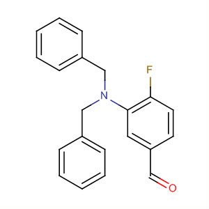 Benzaldehyde, 3-[bis(phenylmethyl)amino]-4-fluoro- molecular structure