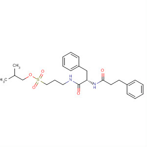 1-Propanesulfonic acid,3-[[(2S)-1-oxo-2-[(1-oxo-3-phenylpropyl)amino]-3-phenylpropyl]amino]-,2-methylpropyl ester molecular structure