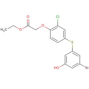 Acetic acid, 2-[4-[(3-bromo-5-hydroxyphenyl)thio]-2-chlorophenoxy]-,ethyl ester molecular structure