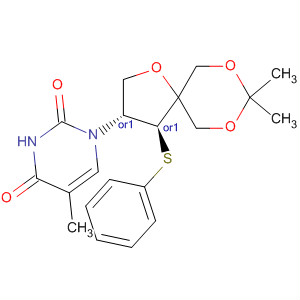 2,4(1H,3H)-Pyrimidinedione,1-[(3R,4S)-8,8-dimethyl-4-(phenylthio)-1,7,9-trioxaspiro[4.5]dec-3-yl]-5-methyl-, rel-