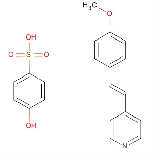 Benzenesulfonic acid, 4-hydroxy-, compd. with
4-[(1E)-2-(4-methoxyphenyl)ethenyl]pyridine (1:1) molecular structure