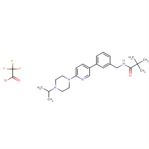 Propanamide,2,2-dimethyl-N-[[3-[6-[4-(1-methylethyl)-1-piperazinyl]-3-pyridinyl]phenyl]methyl]-, 2,2,2-trifluoroacetate (1:1)