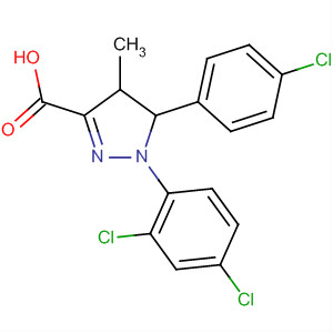 1H-Pyrazole-3-carboxylic acid,5-(4-chlorophenyl)-1-(2,4-dichlorophenyl)-4,5-dihydro-4-methyl-