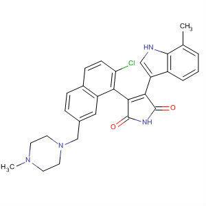 1H-Pyrrole-2,5-dione,3-[2-chloro-7-[(4-methyl-1-piperazinyl)methyl]-1-naphthalenyl]-4-(7-methyl-1H-indol-3-yl)-