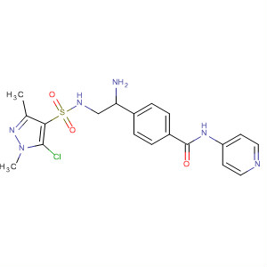 Benzamide,4-[1-amino-2-[[(5-chloro-1,3-dimethyl-1H-pyrazol-4-yl)sulfonyl]amino]ethyl]-N-4-pyridinyl- molecular structure