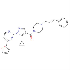 Methanone,[5-cyclopropyl-1-[4-(2-furanyl)-2-pyrimidinyl]-1H-pyrazol-4-yl][4-(3-phenyl-2-propen-1-yl)-1-piperazinyl]-