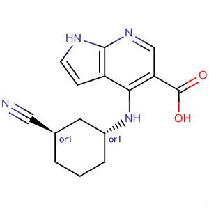 1H-Pyrrolo[2,3-b]pyridine-5-carboxylic acid,4-[[(1R,3R)-3-cyanocyclohexyl]amino]-, rel-