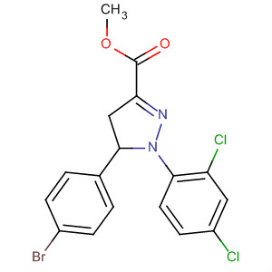 1H-Pyrazole-3-carboxylic acid,5-(4-bromophenyl)-1-(2,4-dichlorophenyl)-4,5-dihydro-, methyl ester molecular structure