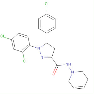 1H-Pyrazole-3-carboxamide,5-(4-chlorophenyl)-1-(2,4-dichlorophenyl)-N-(3,6-dihydro-1(2H)-pyridinyl)-4,5-dihydro-