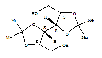 (2,2,2',2'-tetramethyl-4,4'-bi-1,3-dioxolane-5,5'-diyl)dimethanol  molecular structure