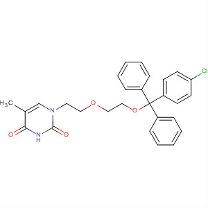 2,4(1H,3H)-Pyrimidinedione,1-[2-[2-[(4-chlorophenyl)diphenylmethoxy]ethoxy]ethyl]-5-methyl- molecular structure