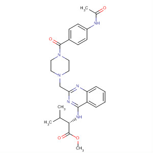 L-Valine,N-[2-[[4-[4-(acetylamino)benzoyl]-1-piperazinyl]methyl]-4-quinazolinyl]-,methyl ester
