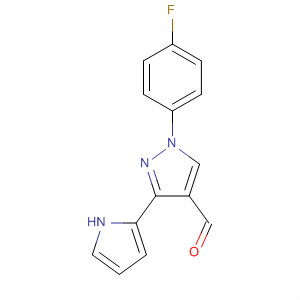 1H-Pyrazole-4-carboxaldehyde, 1-(4-fluorophenyl)-3-(1H-pyrrol-2-yl)-