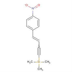 Benzene, 1-nitro-4-[4-(trimethylsilyl)-1-buten-3-yn-1-yl]- molecular structure