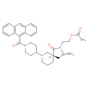 2,7-Diazaspiro[4.5]decan-1-one,2-[2-(acetyloxy)ethyl]-7-[1-(9-anthracenylcarbonyl)-4-piperidinyl]-3-methyl-, (3R,5S)-rel-