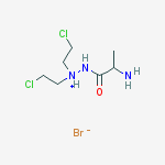 (2-aminopropanoylamino)-bis(2-chloroethyl)azanium bromide molecular structure