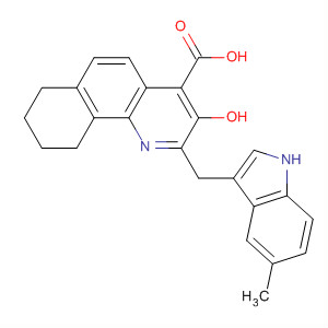 Benzo[h]quinoline-4-carboxylic acid,7,8,9,10-tetrahydro-3-hydroxy-2-[(5-methyl-1H-indol-3-yl)methyl]-