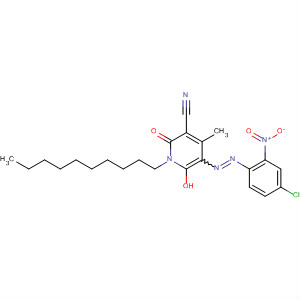 3-Pyridinecarbonitrile,5-[(4-chloro-2-nitrophenyl)azo]-1-decyl-1,2-dihydro-6-hydroxy-4-methyl-2-oxo- molecular structure