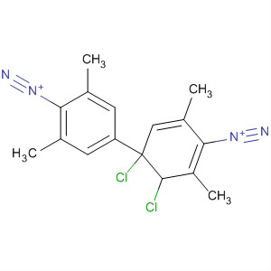 [1,1'-Biphenyl]-4,4'-bis(diazonium), 3,3',5,5'-tetramethyl-, dichloride molecular structure