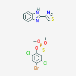 O-(4-bromo-2,5-dichlorophenyl) O,O-dimethyl phosphorothioate - 2-(1,3-thiazol-4-yl)-1H-benzimidazole (1:1) molecular structure