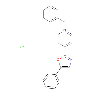 Pyridinium, 1-(phenylmethyl)-4-(5-phenyl-2-oxazolyl)-, chloride molecular structure