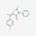 (5e)-5-[(4-iodophenyl)methylidene]-3-phenyl-2-sulfanylidene-1,3-thiazolidin-4-one molecular structure
