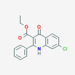 3-QUINOLINECARBOXYLIC ACID,7-CHLORO-4-HYDROXY-2-PHENYL-,ETHYL ESTER molecular structure