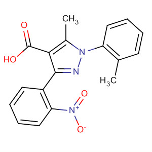 1H-Pyrazole-4-carboxylic acid,5-methyl-1-(2-methylphenyl)-3-(2-nitrophenyl)- molecular structure