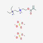 N,N-diethyl-N,N',N'-trimethyl-N'-[2-[(2-methyl-1-oxoallyl)oxy]ethyl]ethylenediammonium dimethyl disulphate molecular structure
