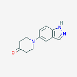 1-(1H-INDAZOL-5-YL)PIPERIDIN-4-ONE molecular structure