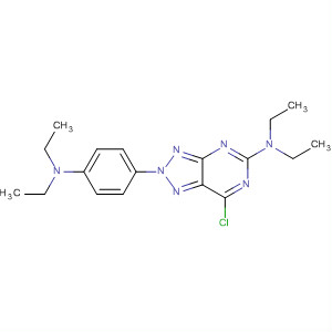 2H-1,2,3-Triazolo[4,5-d]pyrimidin-5-amine,7-chloro-2-[4-(diethylamino)phenyl]-N,N-diethyl- molecular structure