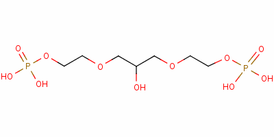 (2-hydroxypropane-1,3-diyl)bis(oxyethylene) bis(dihydrogen phosphate) molecular structure