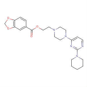 1,3-Benzodioxole-5-carboxylic acid,2-[4-[2-(1-piperidinyl)-4-pyrimidinyl]-1-piperazinyl]ethyl ester