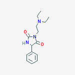 3-[2-(diethylamino)ethyl]-5-phenylimidazolidine-2,4-dione molecular structure