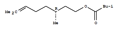 (R)-3,7-dimethyloct-6-enyl isovalerate molecular structure