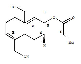 Cyclodeca[b]furan-2(3H)-one,3a,4,5,8,9,11a-hexahydro-6,10-bis(hydroxymethyl)-3-methyl-,[3R-(3R*,3aS*,6E,10Z,11aS*)]-