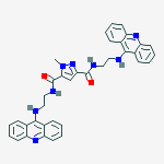 3-n,5-n-bis[2-(acridin-9-ylamino)ethyl]-1-methylpyrazole-3,5-dicarboxamide molecular structure