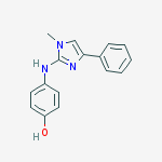 4-[(1-methyl-4-phenyl-1H-imidazol-2-yl)amino]Phenol molecular structure