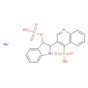 4-Quinolinesulfonic acid, 1,2-dihydro-3-[3-(sulfooxy)-1H-indol-2-yl]-,monosodium salt molecular structure