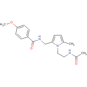 Benzamide,N-[[1-[2-(acetylamino)ethyl]-5-methyl-1H-pyrrol-2-yl]methyl]-4-methoxy- molecular structure