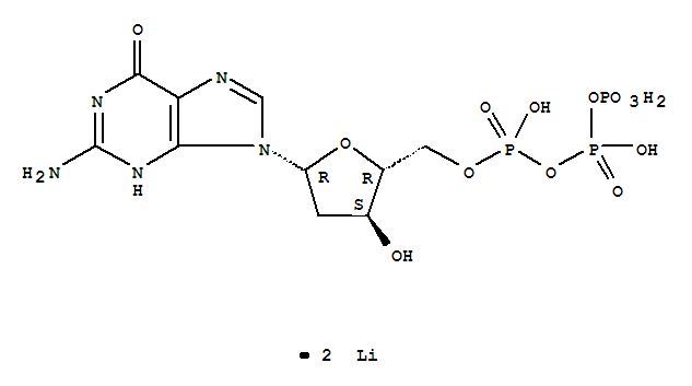 2-DEOXYGUANOSINE 5-TRIPHOSPHATE DILITHIUM SALT molecular structure